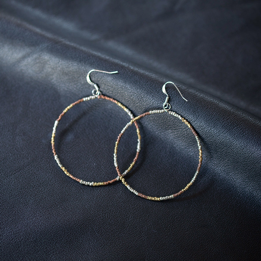 <Bullet> Tri-Color Earrings