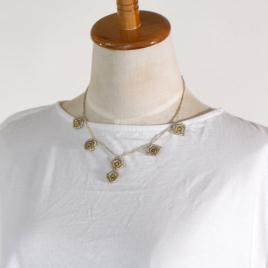 <Bullet>Square Motif Neclace