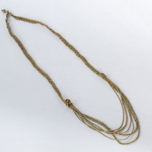Bullet Chain and Braid Necklace
